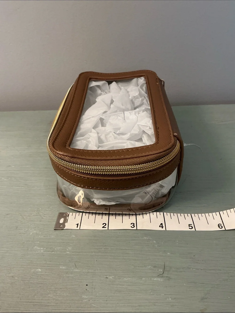 a new day Brown Clear Makeup Travel Case New